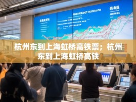 杭州东到上海虹桥高铁票；杭州东到上海虹挢高铁