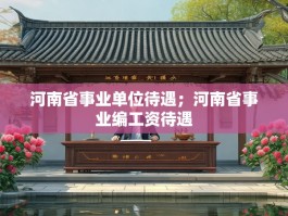 河南省事业单位待遇；河南省事业编工资待遇