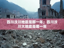 四川汶川地震是那一年；四川汶川大地震是哪一年