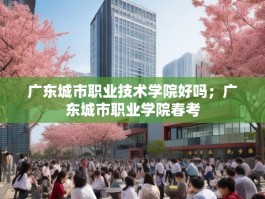 广东城市职业技术学院好吗；广东城市职业学院春考