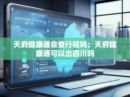 天府健康通会查行程吗；天府健康通可以出四川吗