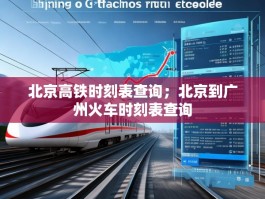 北京高铁时刻表查询；北京到广州火车时刻表查询