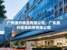 广州源升物流有限公司；广东原升信息科技有限公司