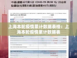 上海本轮疫情累计数据表格：上海本轮疫情累计数据表