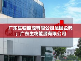 广东生物能源有限公司是国企吗；广东生物能源有限公司