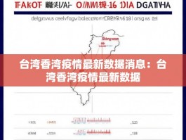 台湾香湾疫情最新数据消息：台湾香湾疫情最新数据