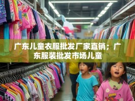 广东儿童衣服批发厂家直销；广东服装批发市场儿童