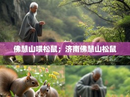 佛慧山喂松鼠；济南佛慧山松鼠