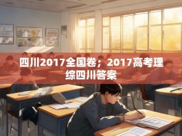 四川2017全国卷；2017高考理综四川答案