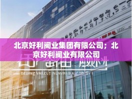 北京好利阀业集团有限公司；北京好利阀业有限公司