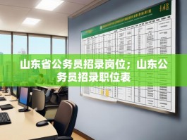 山东省公务员招录岗位；山东公务员招录职位表