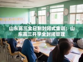 山东高三全日制封闭式集训；山东高三开学全封闭管理