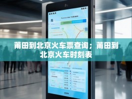 莆田到北京火车票查询；莆田到北京火车时刻表