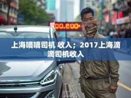 上海嘀嘀司机 收入；2017上海滴滴司机收入