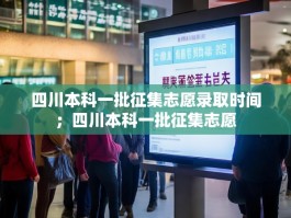 四川本科一批征集志愿录取时间；四川本科一批征集志愿