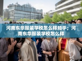 河南东华服装学校怎么样知乎；河南东华服装学校怎么样