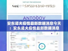 安东诺夫疫情最新数据消息今天：安东诺夫疫情最新数据消息
