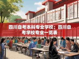四川自考本科专业学校；四川自考学校专业一览表