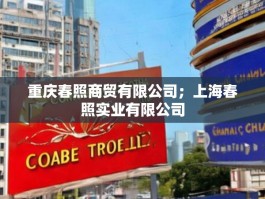 重庆春照商贸有限公司；上海春照实业有限公司