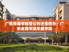 广东华商学院是公办还是民办；广东省商学院华商学院