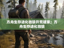 方舟生存进化独狼开荒建家；方舟生存进化独狼