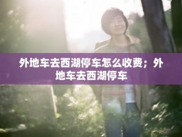 外地车去西湖停车怎么收费；外地车去西湖停车