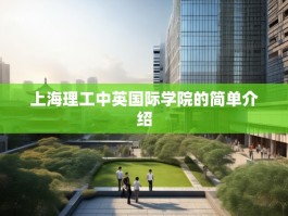 上海理工中英国际学院的简单介绍